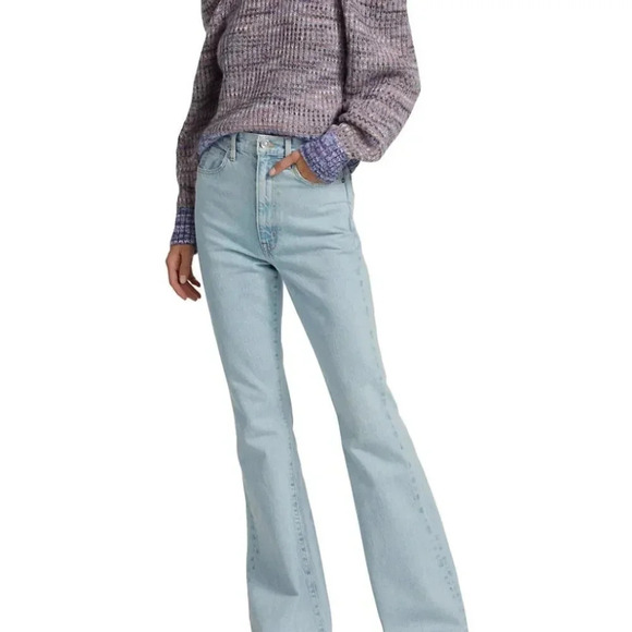 SLVRLAKE High and Dry Light Wash Indiana Flare Leg Jeans Size 31 - Picture 2 of 11